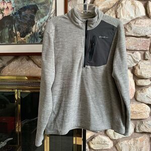 Eddie Bauer Mens 1:4 zip fleece pullover